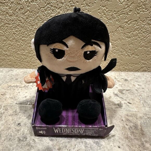 Bitty Boomers Wednesday The Addams Family Plush Bluetooth Speaker New Netflix - Picture 1 of 6